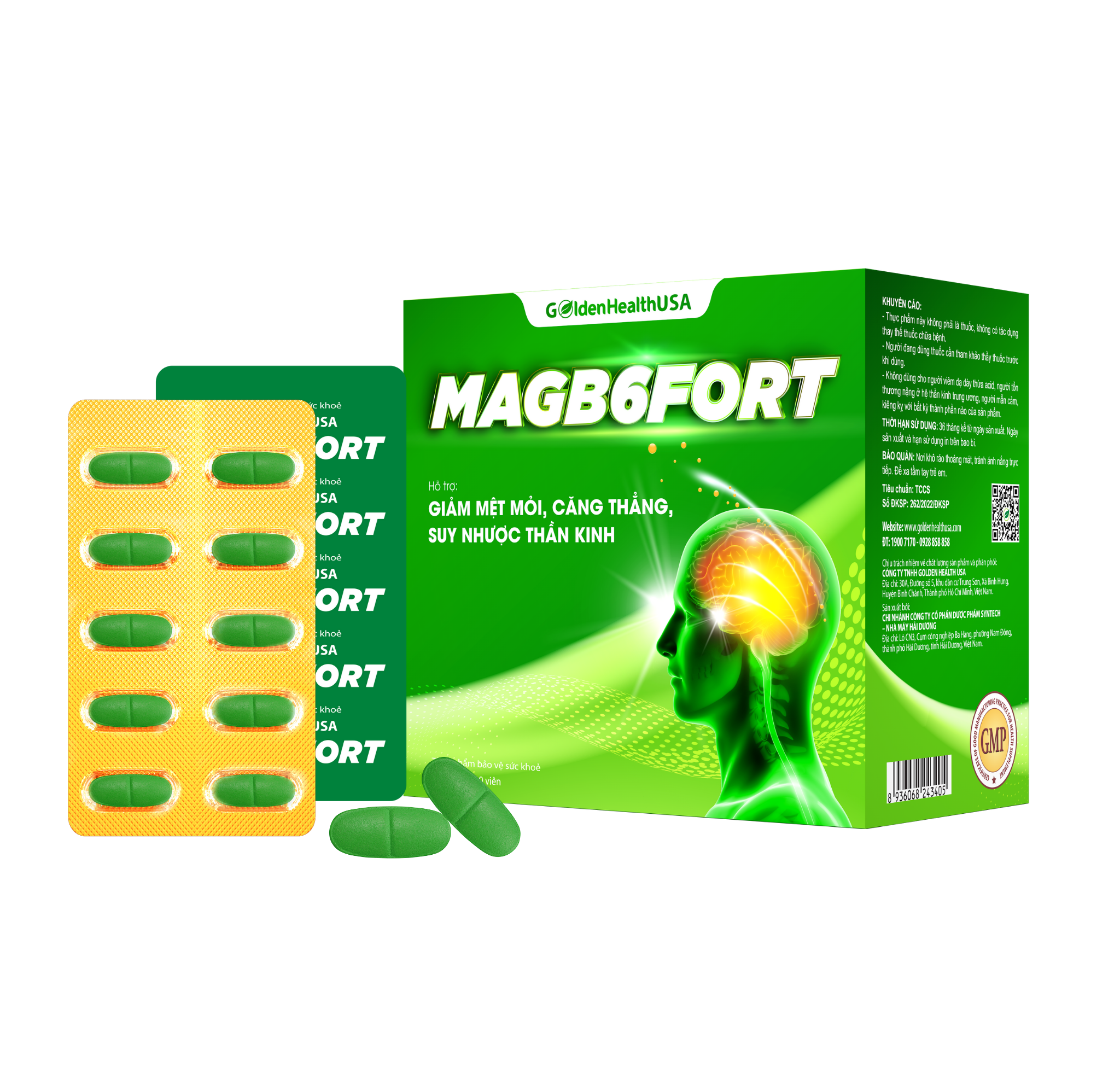 MAGB6FORT- Hỗ trợ giảm mệt mỏi, căng thẳng, suy nhược thần kinh.