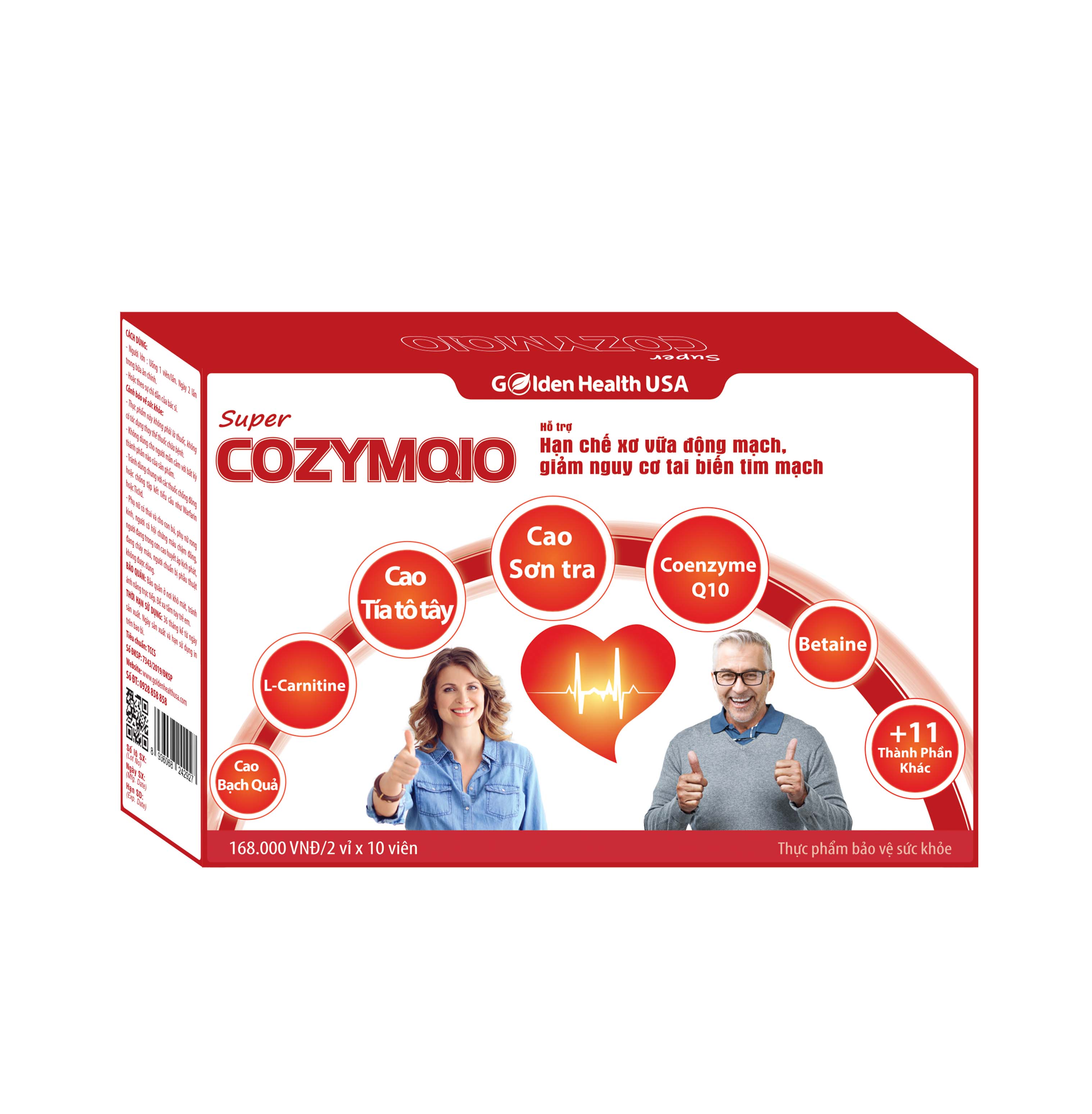 SUPER COZYMQ10- Hạn chế xơ vữa động mạch, giảm nguy cơ tai biến tim mạch