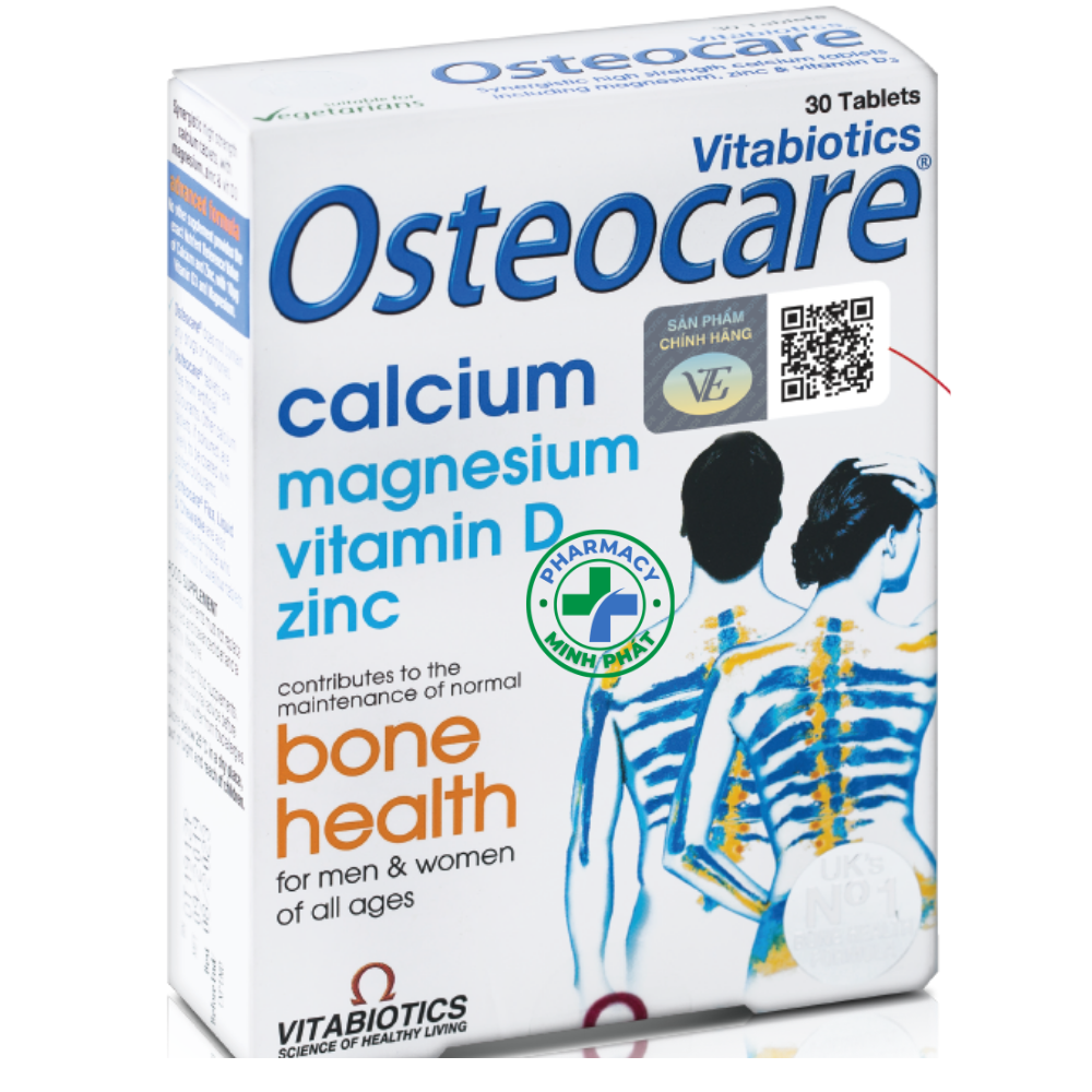 Osteocare Tablets- Hỗ trợ xương chắc khỏe,hỗ trợ bổ sung Canxi, Vitamin D, Magie, Kẽm