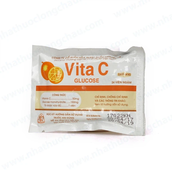 Thuốc ngậm Vita C Glucose Mekophar bổ sung vitamin C