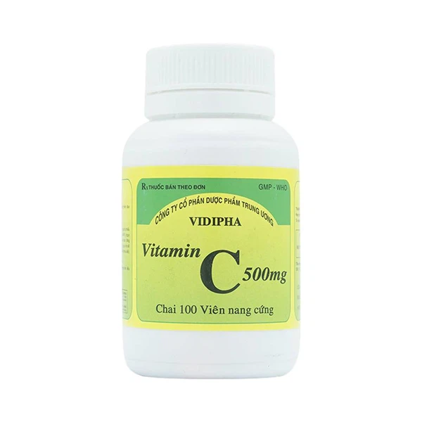 Thuốc Vitamin C 500mg Vidipha điều trị thiếu vitamin C (100 viên)